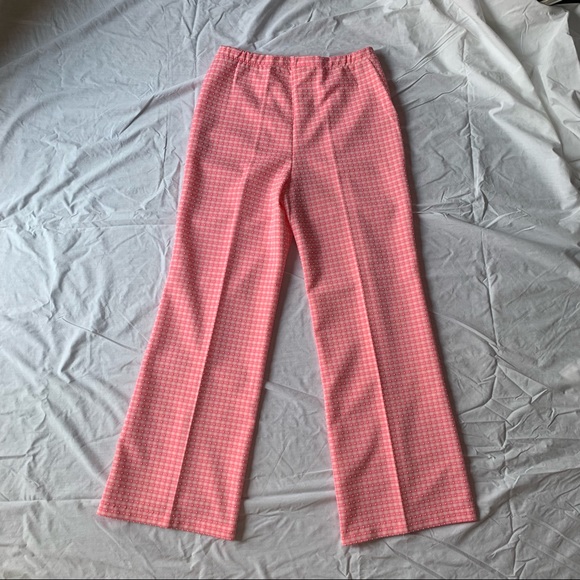 Vintage Pink Gingham Trouser Pants - Picture 8 of 9